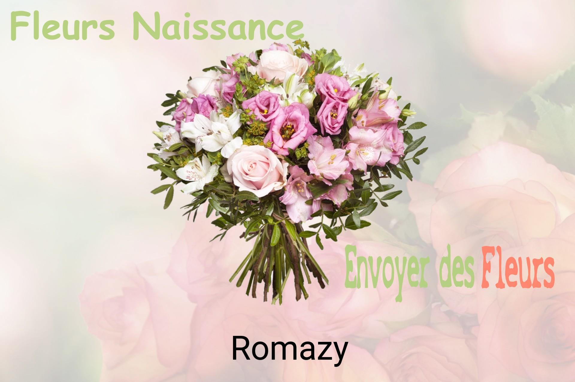 Bouquet de fleurs de naissance livré à Romazy